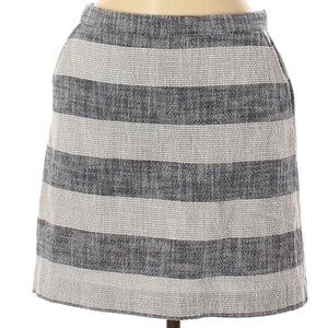 Blue White Striped Mini Skirt ClassicTextured Elastic Waist Size M A New Day